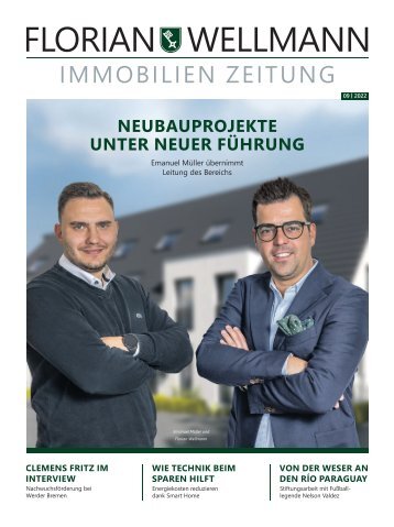 Florian Wellmann Immobilienzeitung (Ausgabe 09/22 • Bremen)
