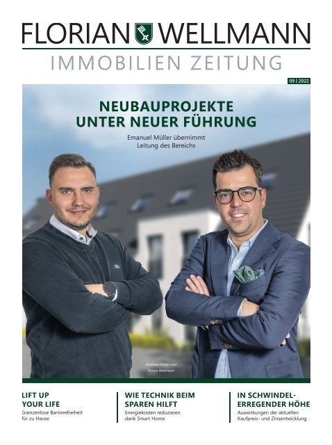 Florian Wellmann Immobilienzeitung (Ausgabe 09/22 • Hamburg)