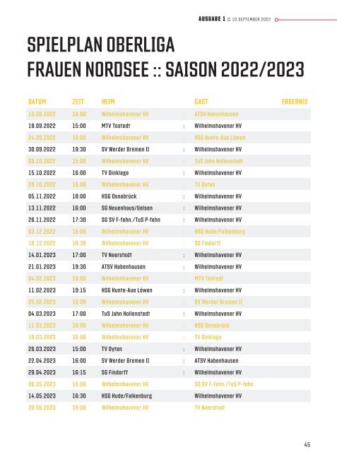 Hand am Harz :: Ausgabe 1 : Saison 2022/2023