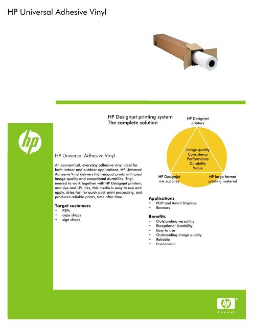 HP Universal Adhesive Vinyl