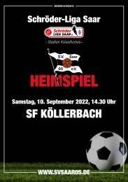 05er Magazin - Heimspiel gegen SF Köllerbach