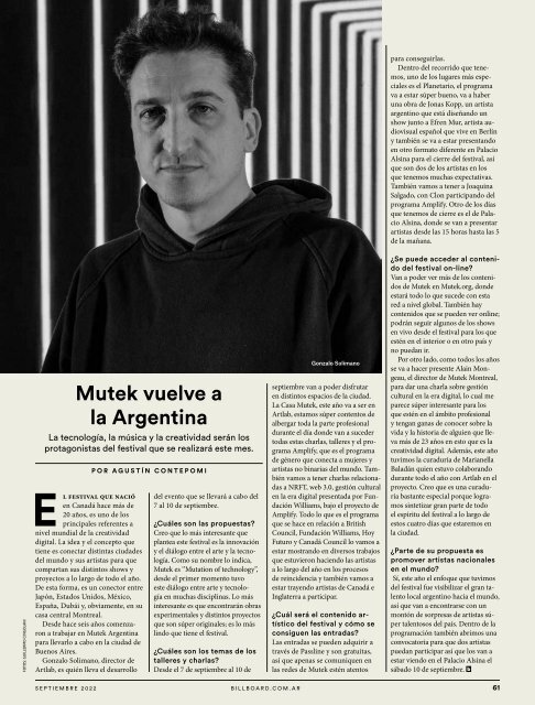 Billboard AR Septiembre 2022