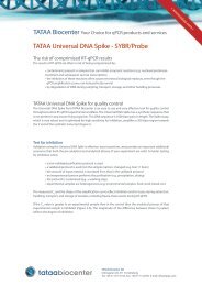 TATAA Universal DNA Spike Product Flyer - TATAA Biocenter