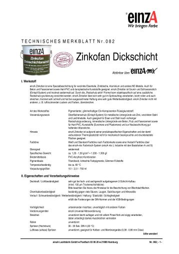 082 Zinkofan Dickschicht - einzA