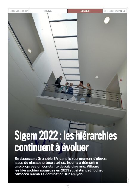 L'Essentiel Prépa n°63 - Septembre 2022