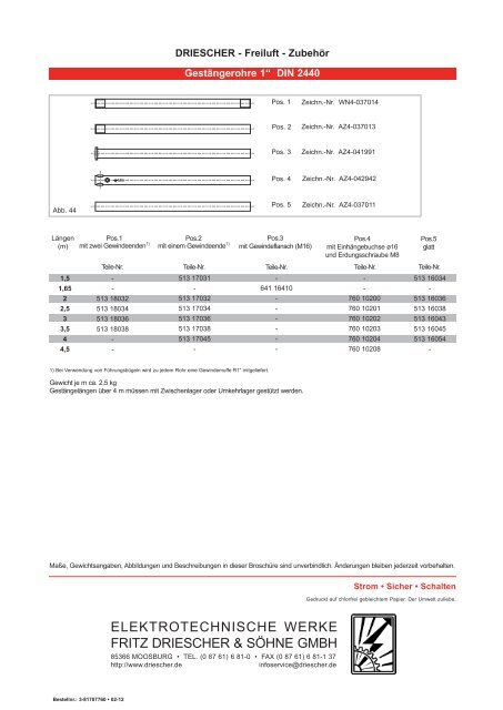 776 - Elektrotechnische Werke Fritz Driescher & Söhne GmbH