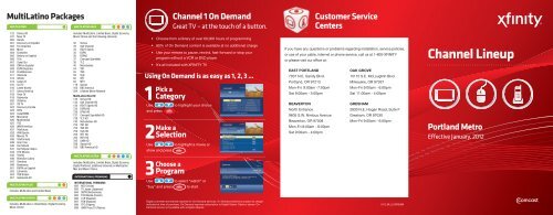 Comcast Channel Lineup Comparison Chart