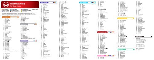 Comcast Channel Lineup Comparison Chart