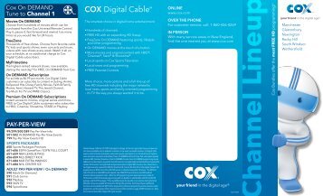 Channel Lineup - Cox Communications