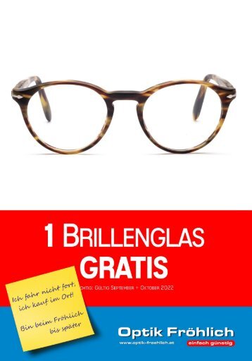 Brillenglas Gratis Aktion