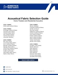 Kinetics Acoustical Fabric Selection Guide