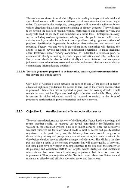 Education Sector Strategic Plan 2004-2015 - Planipolis