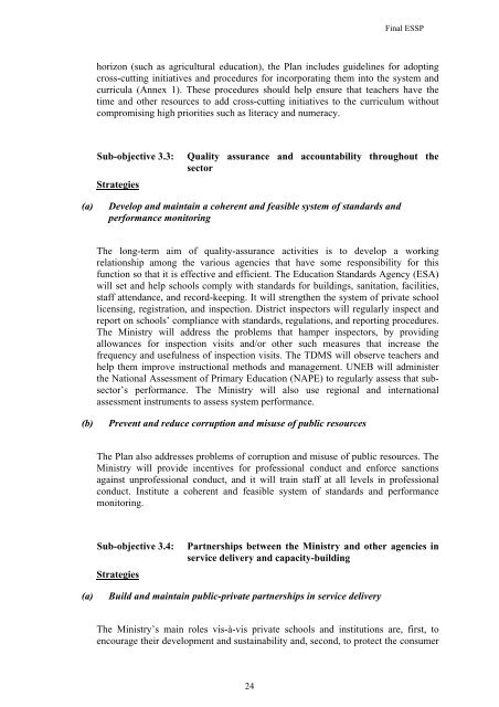 Education Sector Strategic Plan 2004-2015 - Planipolis