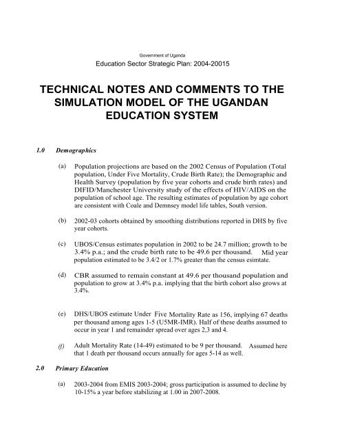 Education Sector Strategic Plan 2004-2015 - Planipolis