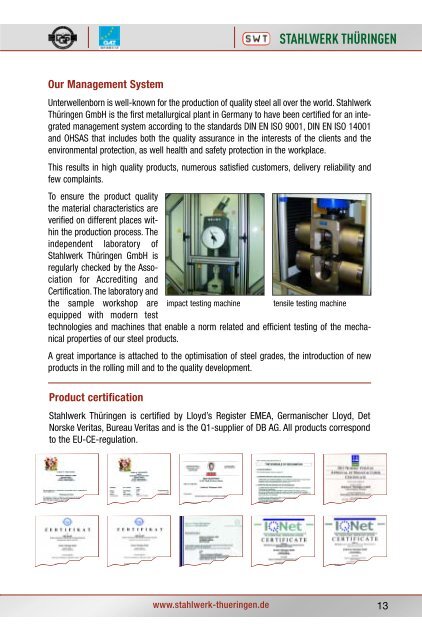 Stahlwerk Thüringen GmbH a modern steel production site with ...