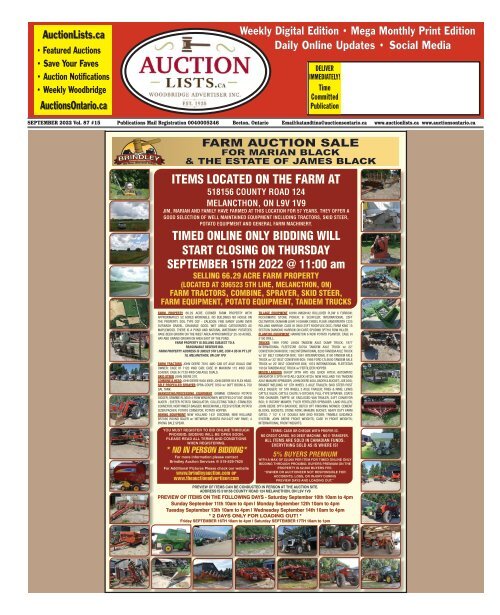 The Woodbridge Advertiser/Auction Lists.ca - 2022-09-12