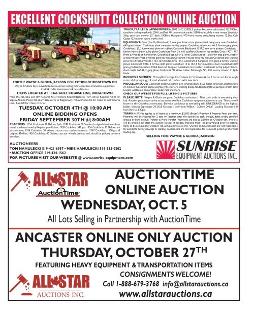 The Woodbridge Advertiser/Auction Lists.ca - 2022-09-12