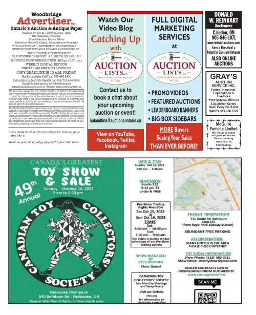 The Woodbridge Advertiser/Auction Lists.ca - 2022-09-12