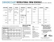 Dovercourt Rec swim fall Sep 2022 - Jun 2023