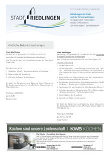 Amtliches Mitteilungsblatt Riedlingen 14.09.2022