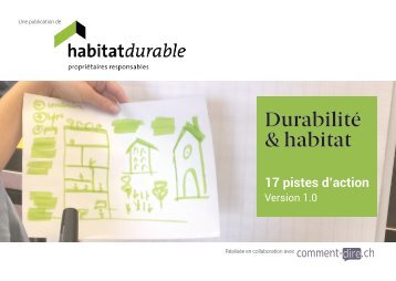 Durabilité & Habitat : 17 pistes d'action 