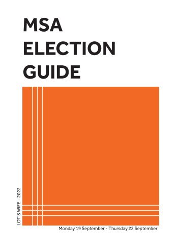 MSA Election Guide 2022