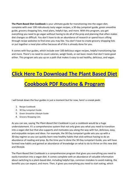 Plant Based Diet Cookbook PDF Manual Download & Angela Liddon's 150 delicious recipes