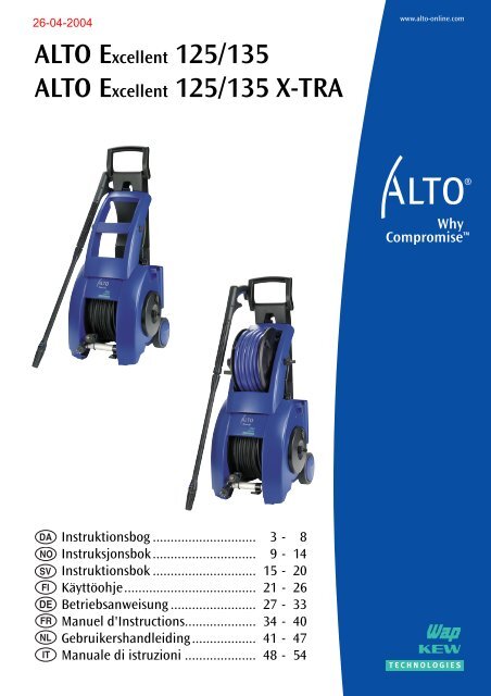 ALTO Excellent 125/135 X-TRA - Nilfisk-Alto / Wap-Alto Shop