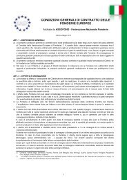 Condizioni generali di contratto delle Fonderie Europee - Testo italiano