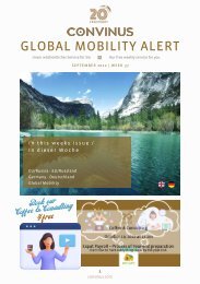 CONVINUS Global Mobility Alert Week 37.2022
