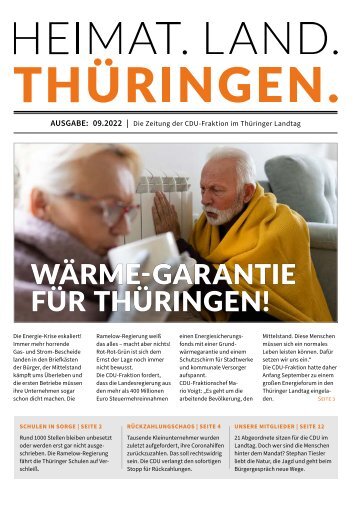 HEIMAT. LAND. THÜRINGEN. Ausgabe 09/22