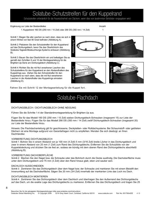 warnung - Solatube