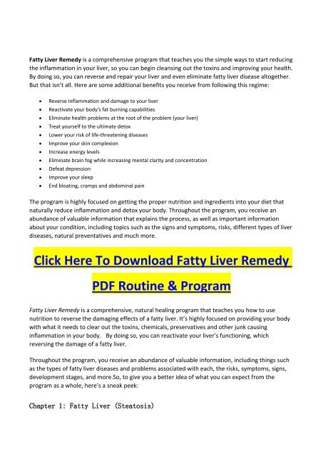 Fatty Liver Remedy PDF Manual Download & Layla Jeffrey's tips for Liver Remedy