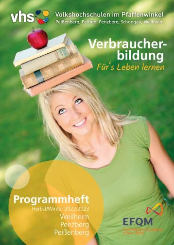 VHS Programm Herbst/Winter 2022/2023: Bildung für alle Lebensbereiche