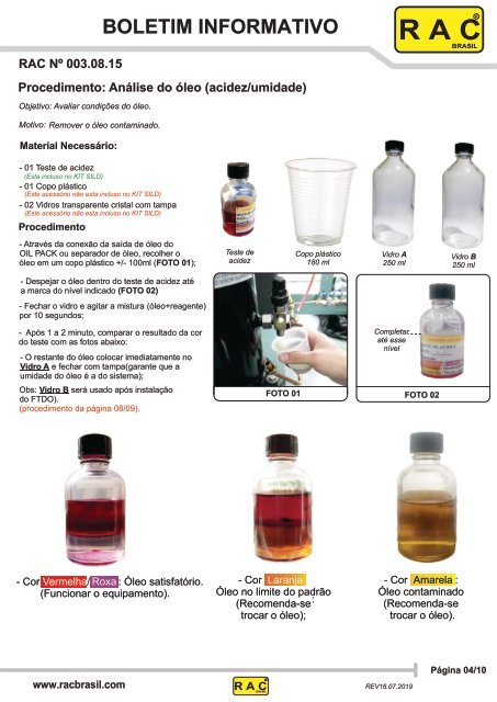 SILD PROCEDIMENTO - RAC Brasil