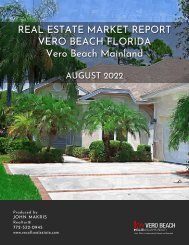 Vero Beach Mainland Real Estate Market Report August 2022