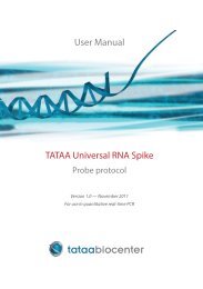 TATAA Universal RNA Spike Probe Manual - TATAA Biocenter