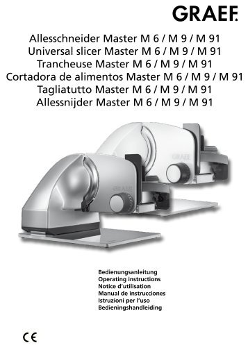 Allesschneider Master M 6 / M 9 / M 91 Universal slicer Master M 6 ...