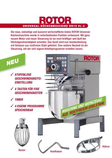 maschine und werkzeuge aus rostfreiem edelstahl - Rotor Lips AG