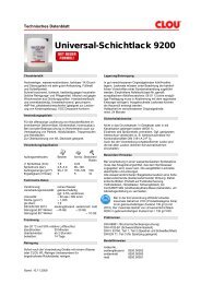 Technisches Merkblatt Universal-Schichtlack 9200 - Clou - CLOU.de