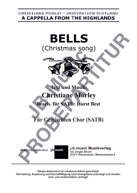Bells (Christmas Song) für Gemischten Chor SATB