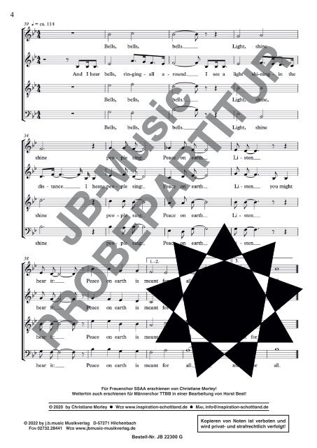 Bells (Christmas Song) für Gemischten Chor SATB
