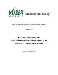 Universal Service Obligation - Postal Regulatory Commission