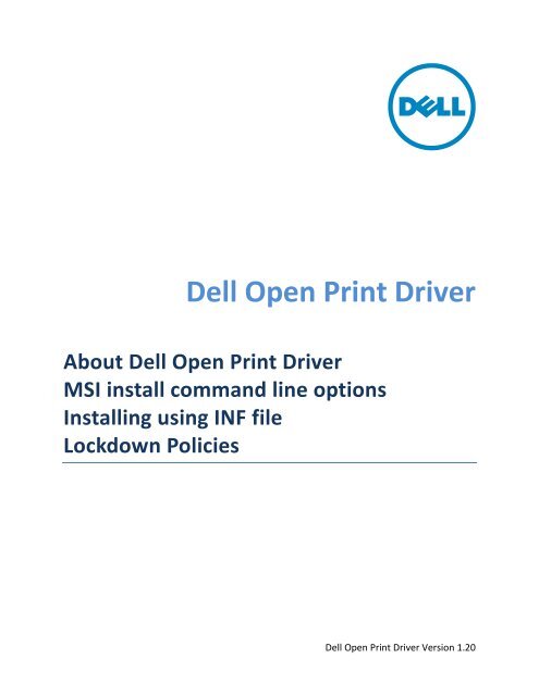 How to load and unload 'Dell Open Print Driver' - Dell Support