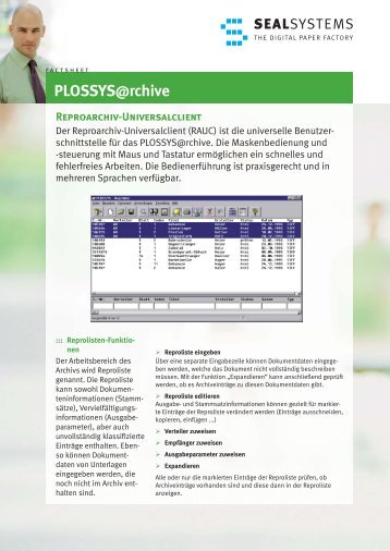 PLOSSYS@rchive - SEAL Systems AG