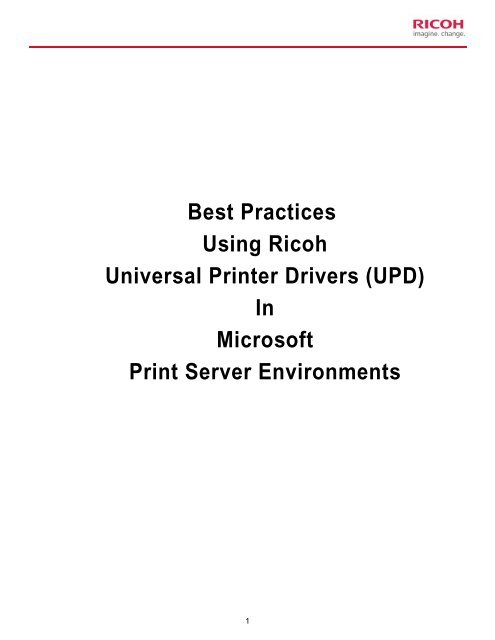 Best Practices Using Ricoh Universal Printer Drivers Ricoh Usa