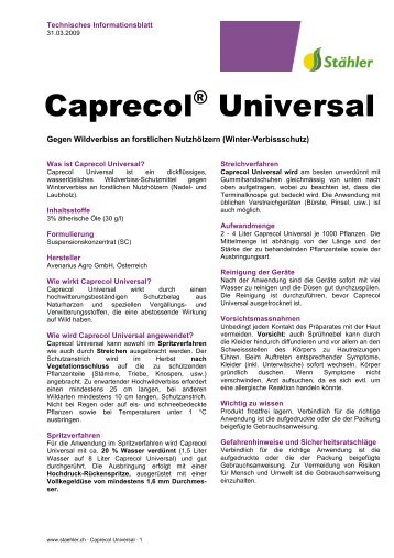 Caprecol® Universal - Stähler SA