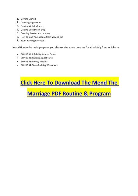 Mend The Marriage PDF Manual Download & Brad Browning's guide for learning how to stop a divorce and save your marriage.