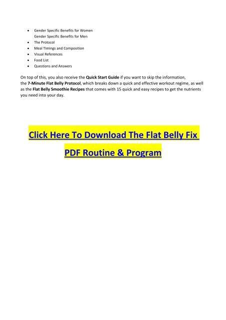 Flat Belly Fix PDF Manual Download & The 21 Day Flat Belly Fix System