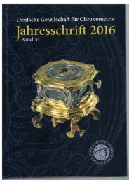 DGC Jahresschrift 2016: Turmuhr Borromäum